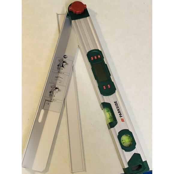 Parkside Digital Angle Finder With Level & Ruler Aluminum Model HG11598 - Picture 8 of 9